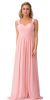 Main image of Sweetheart Neck Pleated Bust Long Bridesmaid Dress